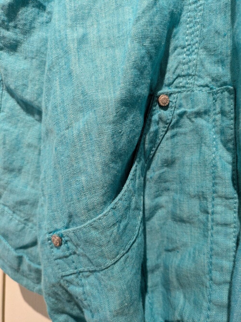 Olsen Turq.Button Front Jacket - Picture 4 of 8